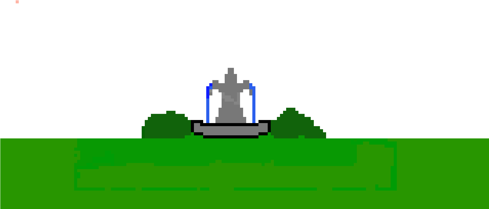 Fountain Clipart Pixel Art - Clip Art (1620x740)