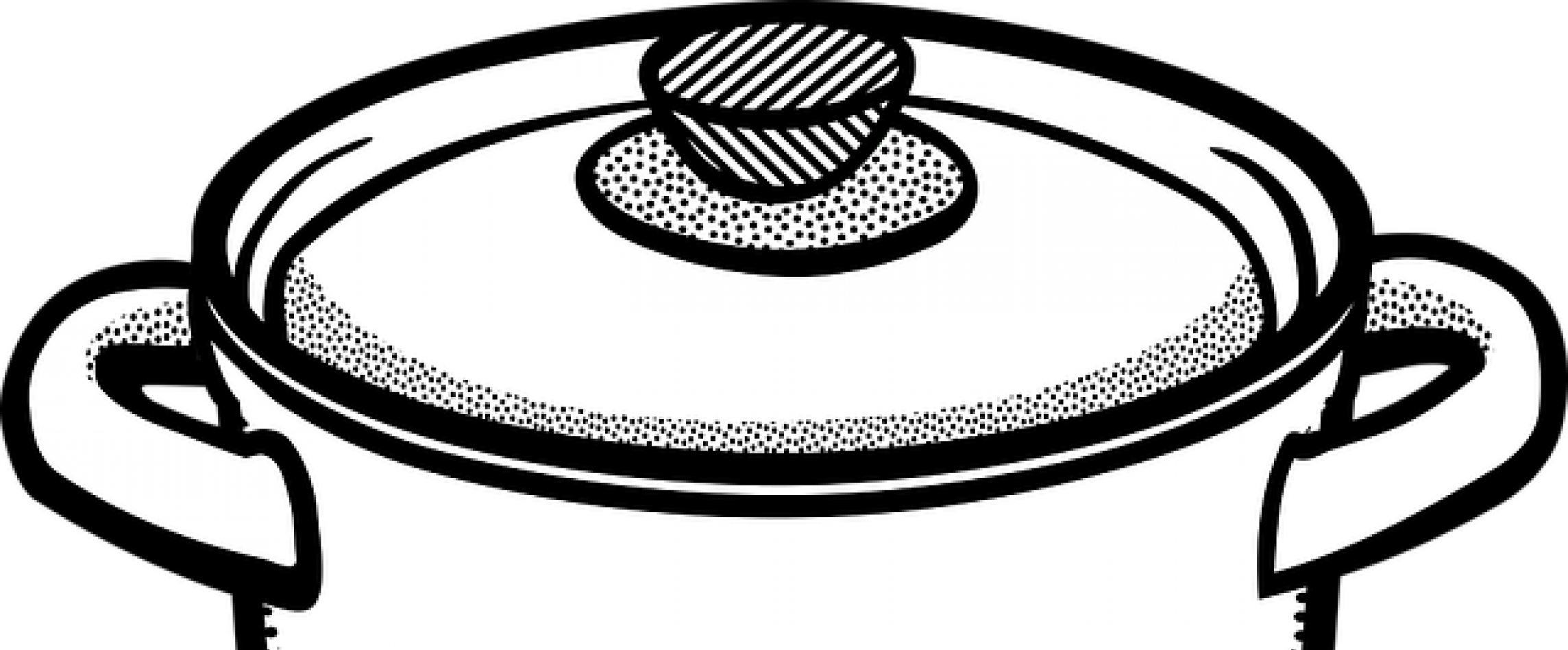 Events › Slow Cooker Spin - Cooking Pot Clipart Black And White (2288x948)