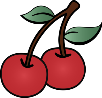 Cherry Pie Rainier Cherry Bing Cherry Download - Cartoon Cherry (355x340)
