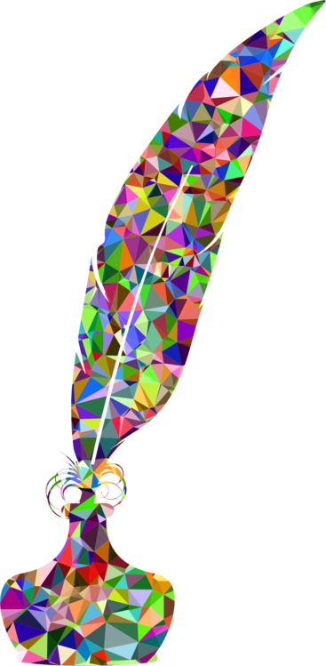 All Photo Png Clipart - Colorful Feather Pen Clipart (367x749)
