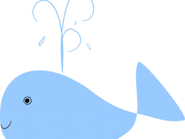 Fountain Clipart Water Spring - Cá Voi Xanh Hoạt Hình (640x480)