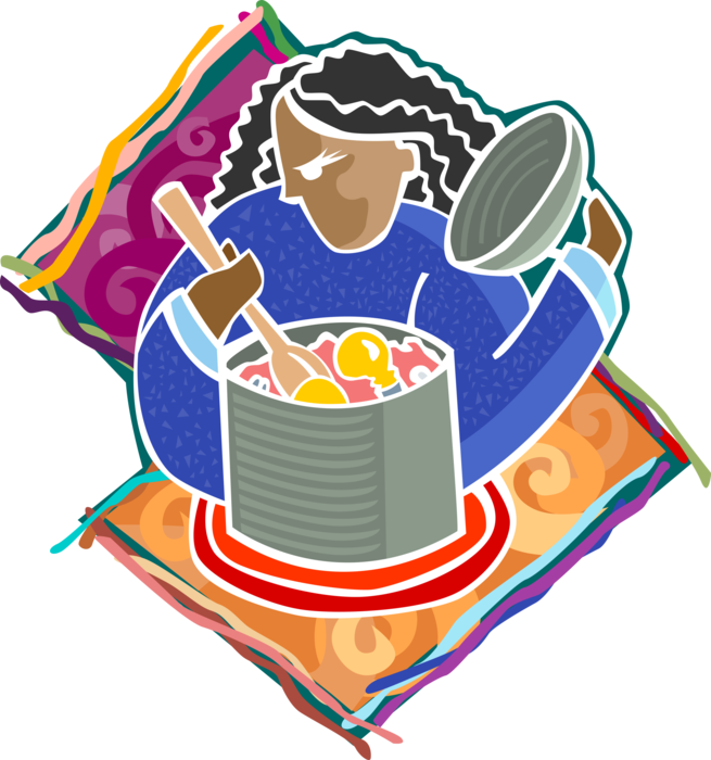 Vector Illustration Of Slow Cooker Crock Pot Cooking - Slow Cooker (655x700)