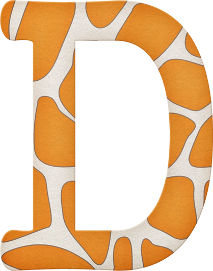 "d" For A "down Day" Name Letters, Letters And Numbers, - Animal Print Letter D (418x530)