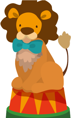 Clown Clipart Circus Lion - Leão Animais Do Circo Png (640x480)