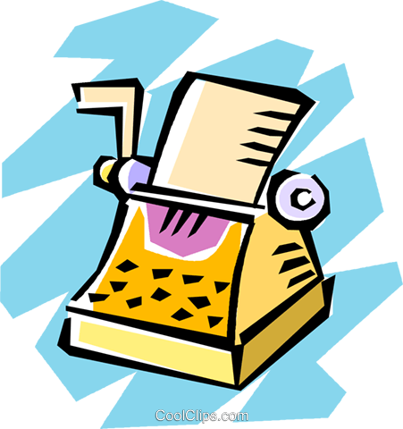 Typewriters Royalty Free Vector Clip Art Illustration - Typewriters Royalty Free Vector Clip Art Illustration (451x480)