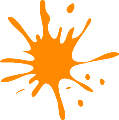 Paintball Hd Hq Image Free Png - Orange Paint Splatter Clip Art (399x400)