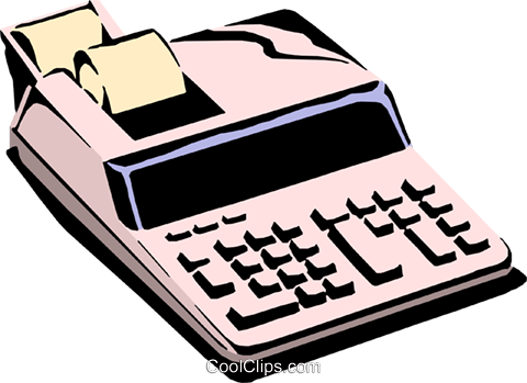 Electronic Calculator Royalty Free Vector Clip Art - Illustration (480x349)