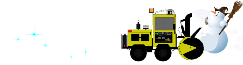 Tahoe Workz Snow Removal Snowman Cartoon - Snow (849x229)
