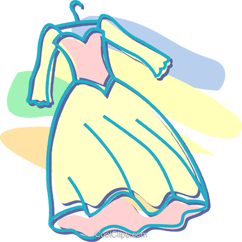 Wedding Dress Royalty Free Vector Clip Art Illustration - Illustration (480x479)