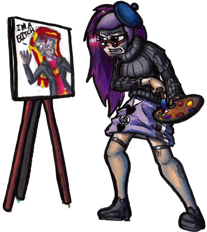 Darkone10, Beatnik, Beret, Canvas, Equestria Girls, - Darkone10, Beatnik, Beret, Canvas, Equestria Girls, (960x1011)