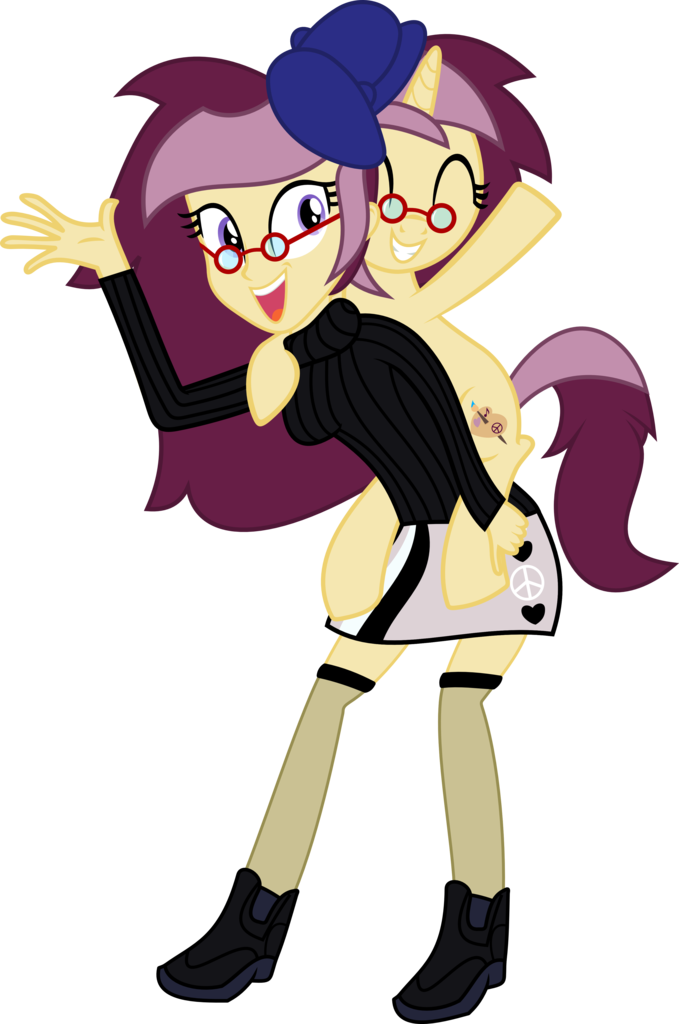 Strumfreak, Beatnik, Beret, Clothes, Equestria Girls, - Cartoon (679x1024)