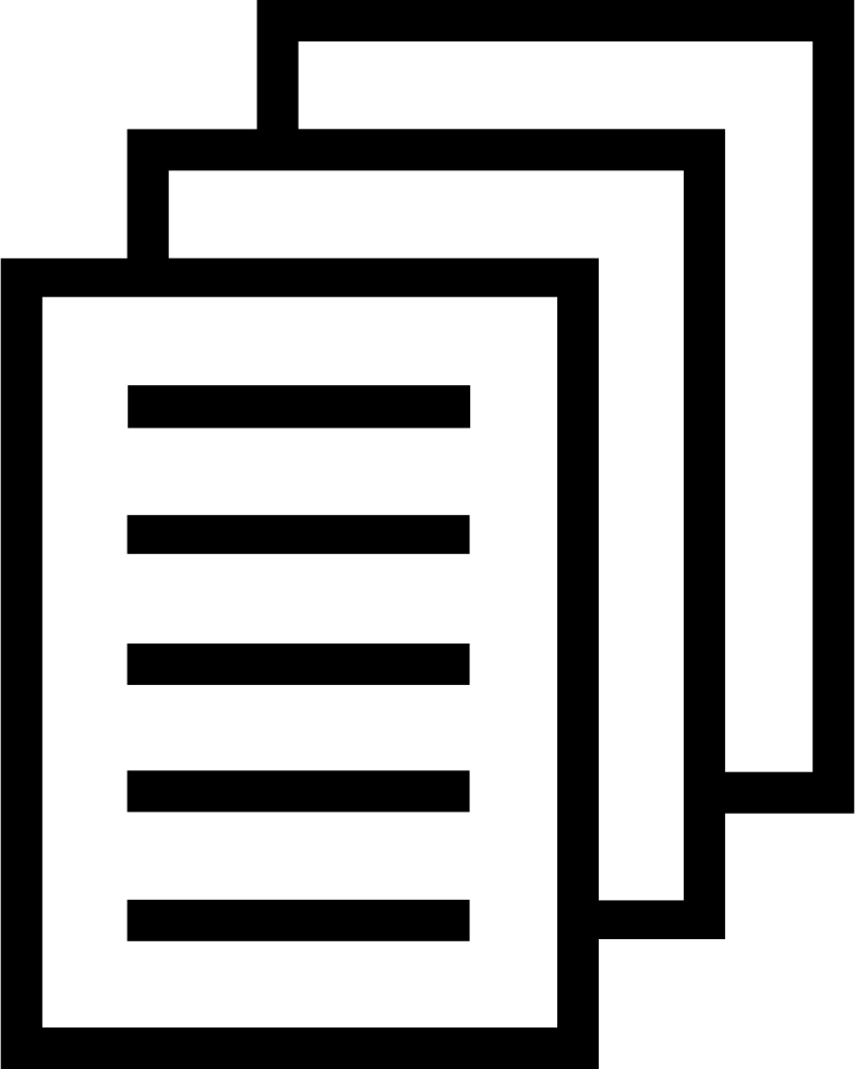 Document Clipart Stack Papers - Paper Files Icon (784x980)