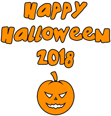 Happy Halloween 2018 Round Scary Pumpkin - Happy Halloween Images 2018 (400x400)