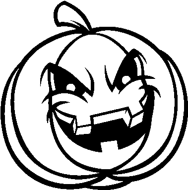 Evil Scary Pumpkin Coloring Page - Halloween Scary Pumpkin Drawing (600x470)