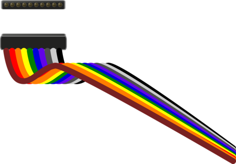 Ribbon Cable Electrical Cable Electrical Connector - Ribbon Cable Clipart (488x340)