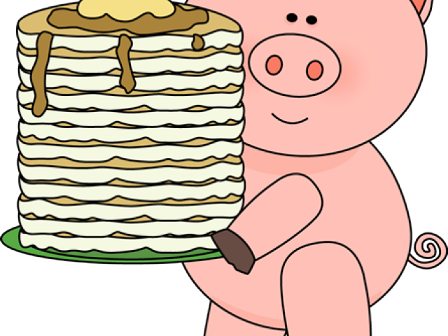 Pancake Clipart Pancake Syrup - Pancakes And Pigs (640x480)