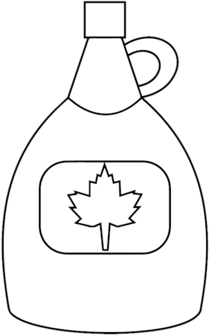 Pancake Clipart Maple Syrup Bottle - Canada Maple Syrup Clipart Black And White (500x500)