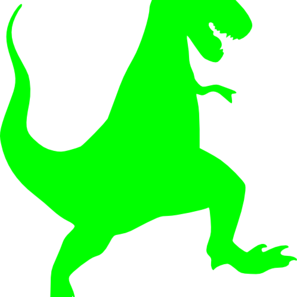 T Rex Clip Art Lime T Rex Clip Art At Clker Vector - T Rex Silhouette Png (1024x1024)
