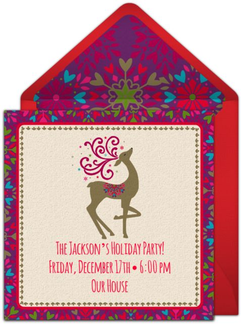 Winter Whimsy Online Invitation - Amscan Winter Whimsy Reindeer Dinner Plates (650x650)