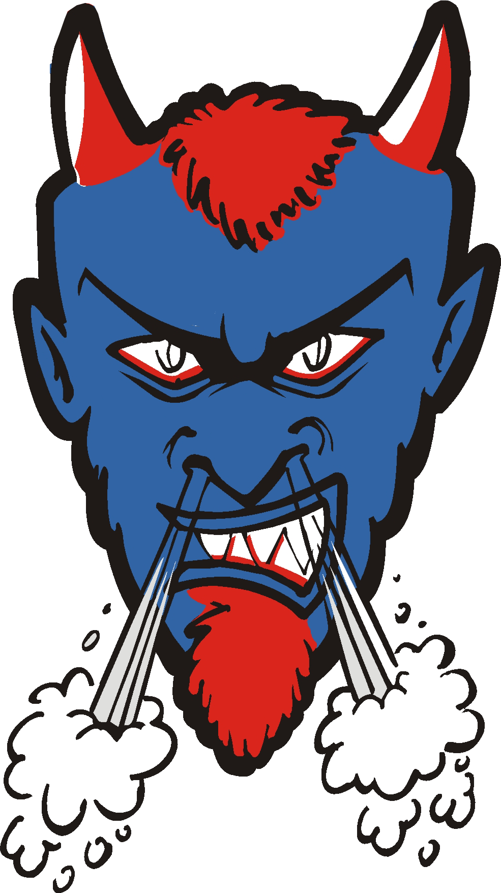 Blue Devil Head Logo For Kids - Blue Devils Weiden Logo (985x1756)
