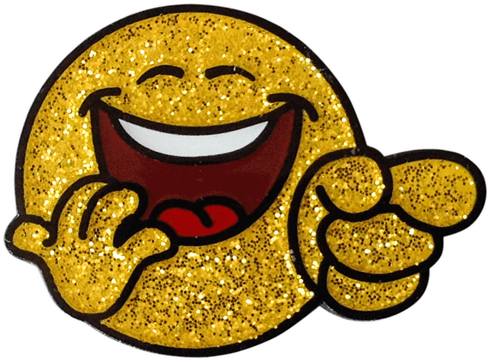 Emoji Lol Smiley Face Ball Marker & Hat Clip - Readygolf - Emoji Lol Smiley Face Ball Marker (500x494)