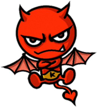 Little Cute Stickers By Vien Tran Messages - Devil Funny (356x408)