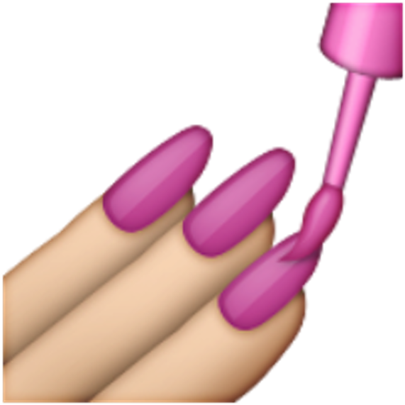 Painting Nails Emoji Ios Emoji, Emoji Clipart, Emoji - Nail Polish Emoji (620x648)
