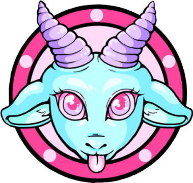 Devil Satan - Kawaii Pastel Satanic Goat (379x360)