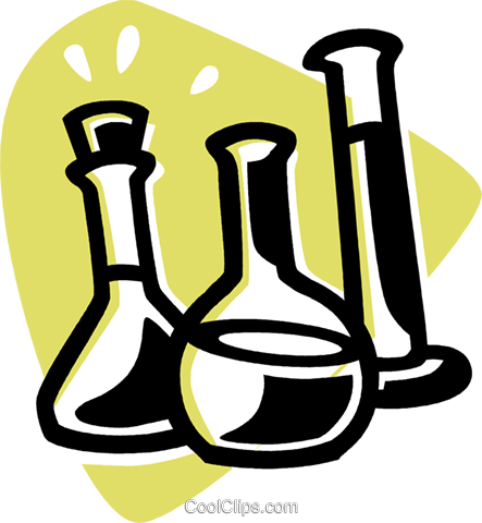 Beakers Flasks And Test Tubes Royalty Free Vector Clip - Beaker (443x480)