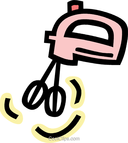 Electric Mixer Royalty Free Vector Clip Art Illustration - Batedeira Clipart (429x480)