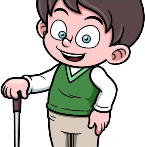 Golf Clipart Male Golfer - Golfer Cartoon (640x480)