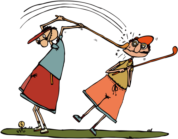 Golf Clipart Sport Man - Cartoon (640x480)