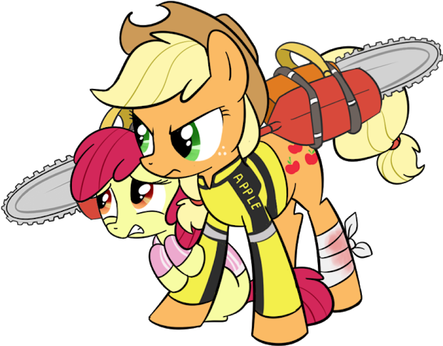 [39] Source - My Little Pony Applejack And Applebloom Sad (650x650)