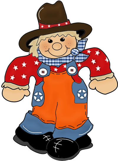 Freebie Fall Scarecrow Clipart - Clip Art (411x572)