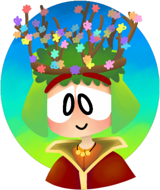 I Imagine Him Covering His Crown In Flowers During - Kyle Broflovski (400x433)