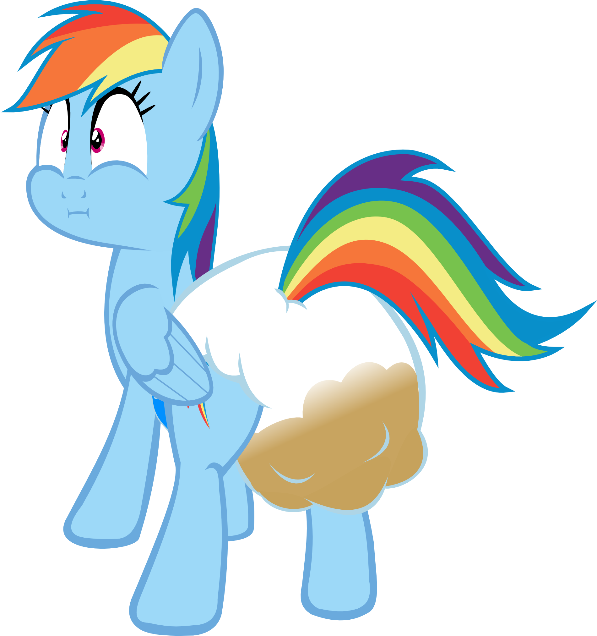 Megarainbowdash2000, Diaper, Diaper Fetish, Messy Diaper, - Rainbow Dash In Messy Diapers (1901x2024)