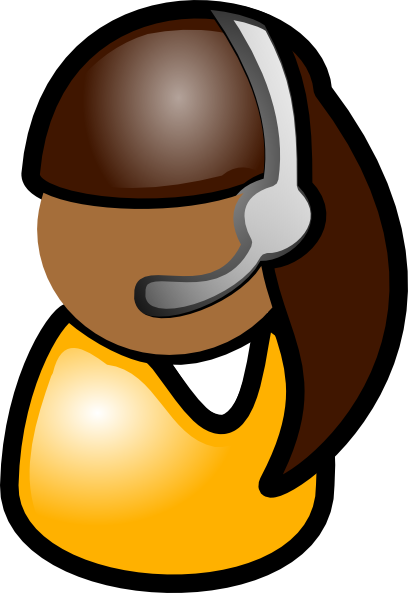 Woman Headset Clip Art - Telephone Operator Clip Art (408x593)