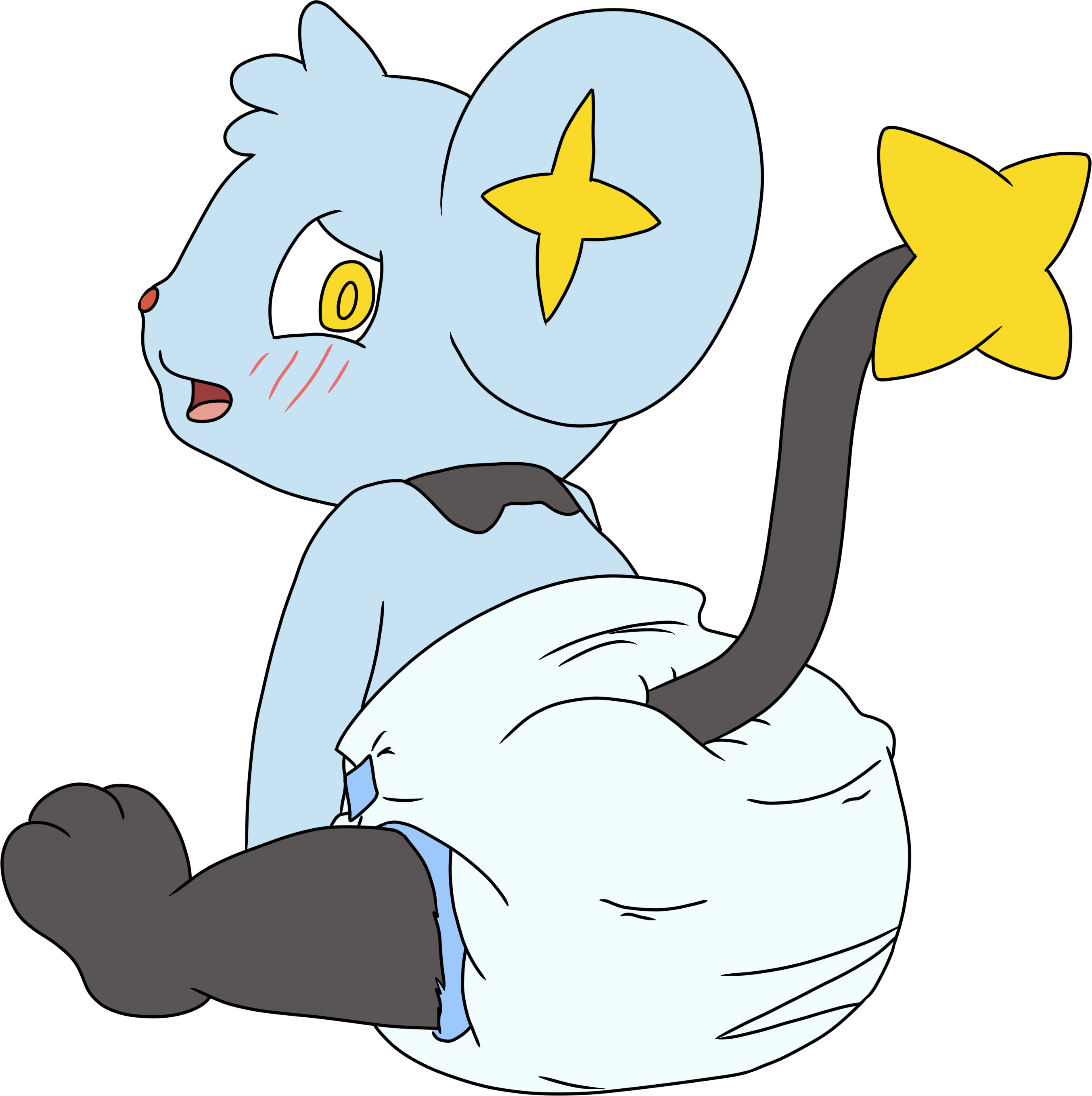 [ink, By Boredomwithfriends] Shinx In A Diapee - Shinx (2706x2715)