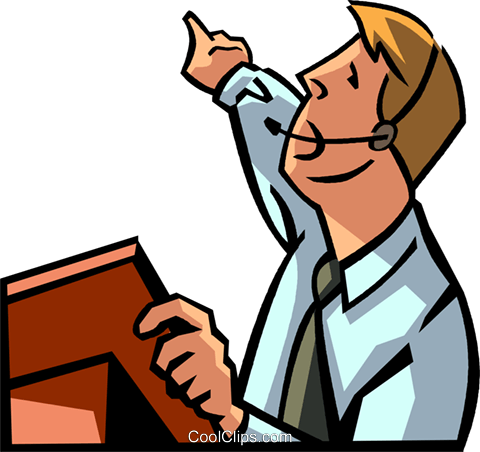 Businessman Talking On A Headset Royalty Free Vector - Businessman Talking On A Headset Royalty Free Vector (480x452)