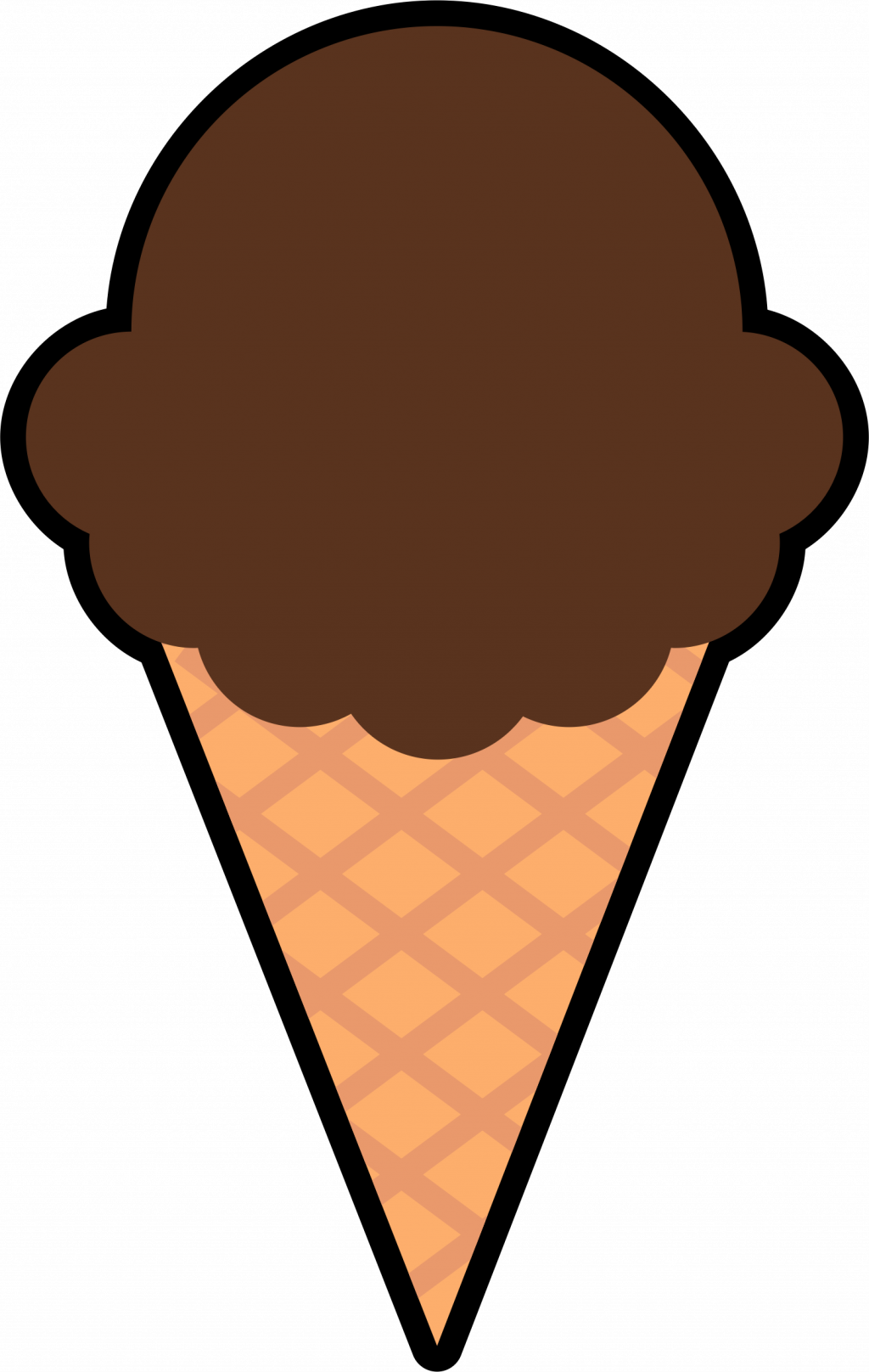 Ice Clipart Chocolate - Chocolate Ice Cream Clip Art (1024x1616)