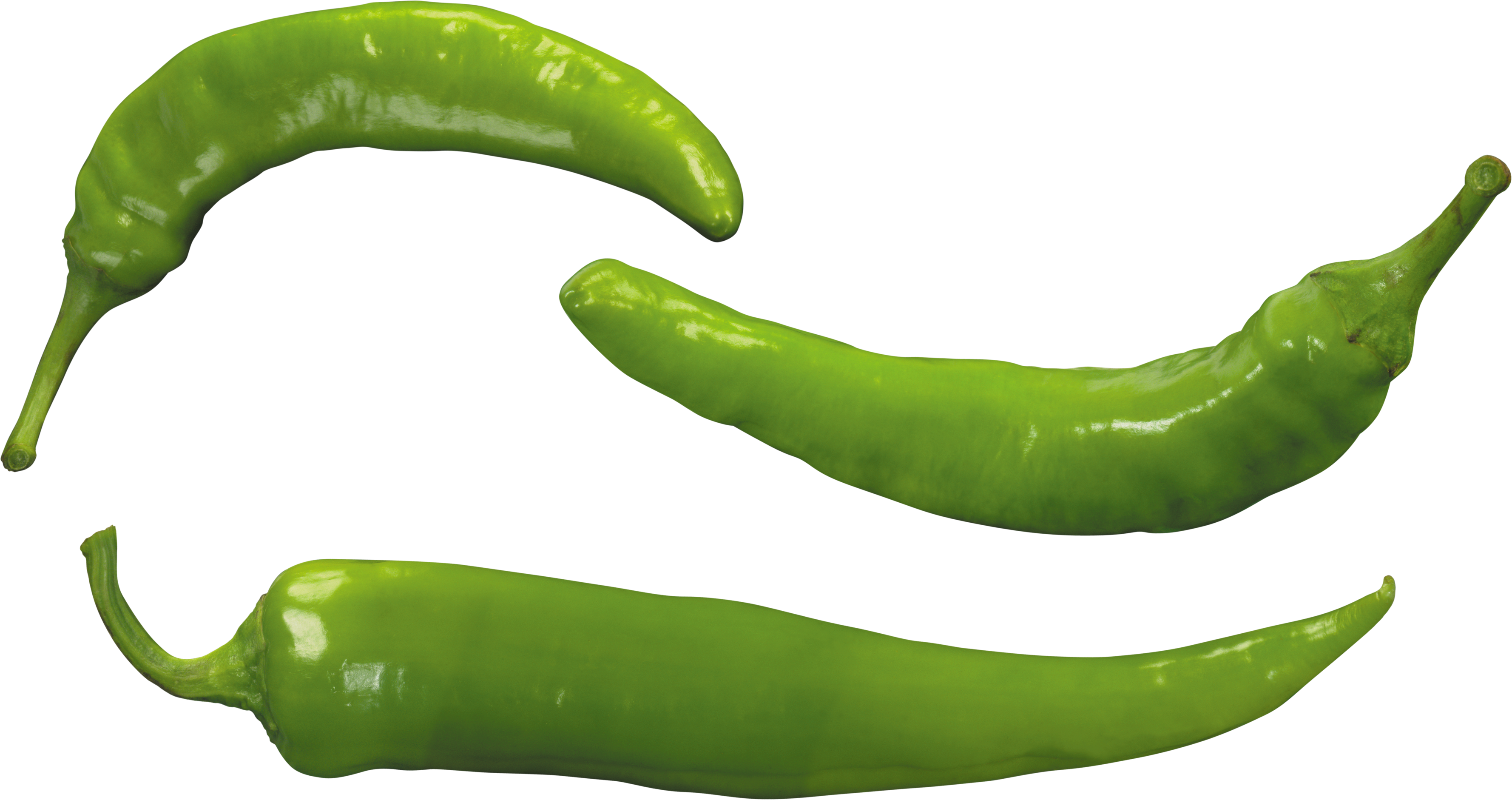 Green Clipart Chili Peppers - Green Hot Pepper Png (3556x1881)