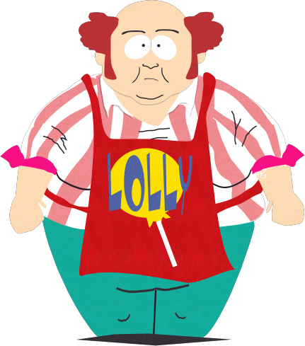 Vector Black And White Download Lolly Candy Man South - Candy Man South Park (431x489)