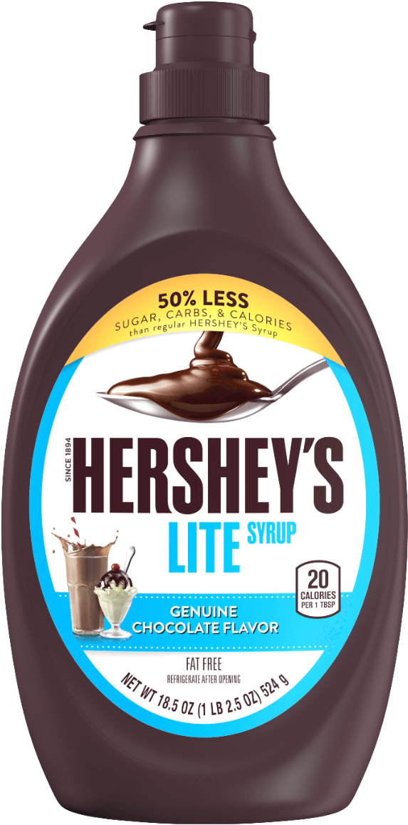 Chocolate Clipart Chocolate Sauce - Hershey's Chocolate Syrup Lite (1280x1280)