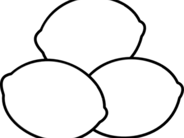 Small Clipart Lemonade - Three Lemons Clipart Black And White (640x480)