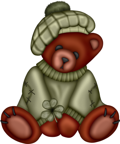 Patrick's Day Teddy Bear * - St. Patrick's Day To Birth Dad, A Cute Bear Wearing (439x510)