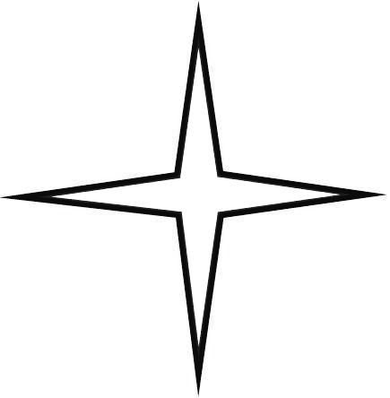 The Bands Of Irmo - Transparent Four Point Star (435x444)