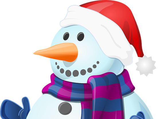 Winter Reading Challenge For Holidays - Snowman Shaded Christmas Greeting Cards (551x414)