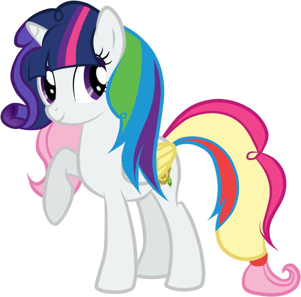 Allpony, Applejack, Artist - My Little Pony Twilight Rainbow Dash Fusion (1068x1024)