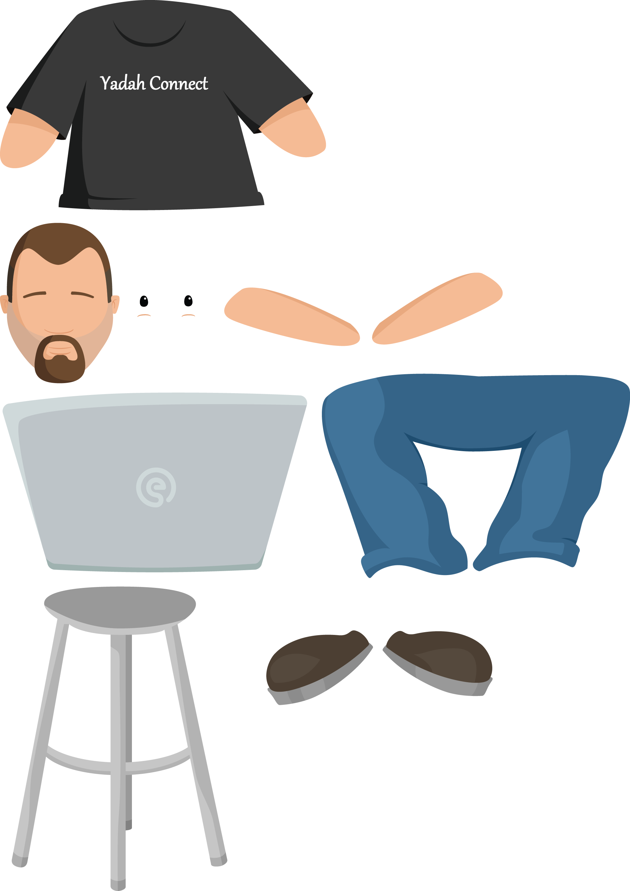 Css Animated Character (2063x2919)