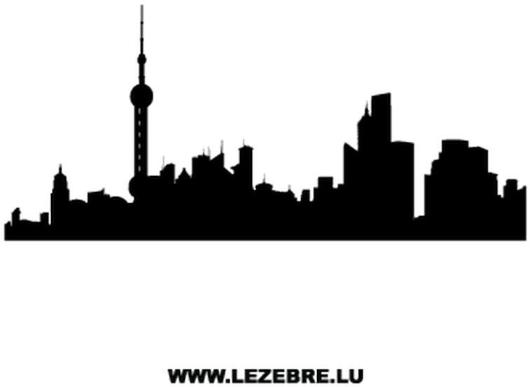 Silhouette At Getdrawings Com - Shanghai Skyline Png (800x800)